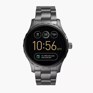FOSSIL Q Marshal Gen 2 Smartwatch Smoke Gunmetal Stainless Steel 45mm FTW2108
